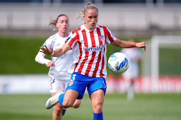 May 10, 2026, Valdebebas, Madrid, Spain: Andrea Medina of Atletico de Madrid plays the ball during the Spanish Women League, Liga F, football match played between Real Madrid and Atletico De Madrid at Alfredo Di Stefano stadium on May 10, 2026, in Valdebebas, Madrid, Spain. Valdebebas Spain - ZUMAa181 20260510_zaa_a181_080 Copyright: xDennisxAgyemanx