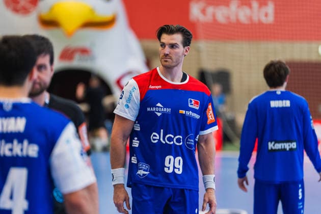 Stefan Bauer HBW Balingen Weilstetten, 99 HSG Krefeld Niederrhein vs HBW Balingen Weilstetten, Handball, 2 HBL, 31 Matchday, Season 2025 26, 10 05 2026, HSG Krefeld Niederrhein vs HBW Balingen Weilstetten, Handball, 2 HBL, 31 Matchday, Season 2025 26, 10 05 2026 Krefeld Copyright: xEibner-Pressefoto LukasxBaldygax EP_LBA