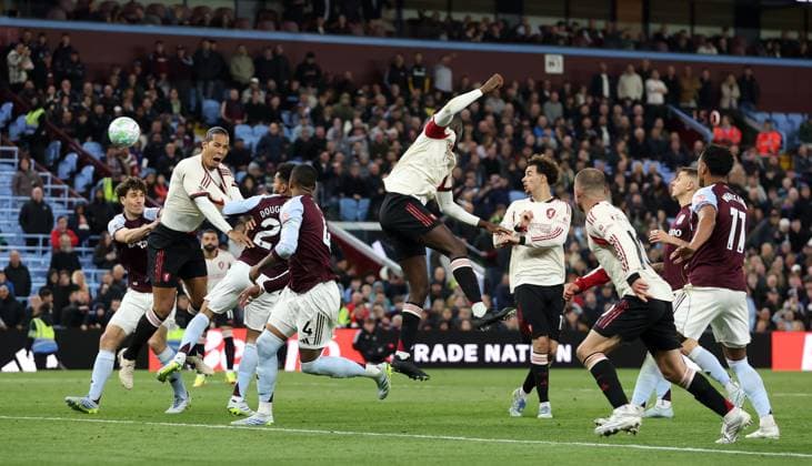 Virgil van Dijk of Liverpool scores a goal to make the score 4-2 Aston Villa v Liverpool, Premier League, Football, Villa Park, Birmingham, UK - 15 May 2026Birmingham Villa Park United Kingdom EDITORIAL USE ONLY No use with unauthorised audio, video, data, fixture lists, club league logos or live services. Online in-match use limited to 120 images, no video emulation. No use in betting, games or single club league player publications. Copyright: xKieranxMcManus Shutterstockx 16876814be
