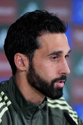 May 16, 2026, Valdebebas, Madrid, Spain: Alvaro Arbeloa, head coach of Real Madrid, attends his press conference, PK, Pressekonferenz during the training day of Real Madrid ahead the Spanish League, LaLiga EA Sports, football match against Sevilla FC at Ciudad Deportiva Real Madrid on May 16, 2026, in Madrid, Spain. Alvaro Arbeloa Press Conference For Real Madrid - Laliga Ea Sports - ZUMAa181 20260516_zaa_a181_003 Copyright: xDennisxAgyemanx