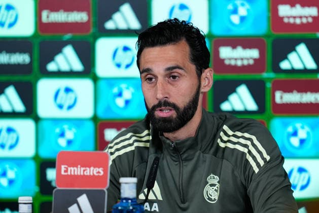 May 16, 2026, Valdebebas, Madrid, Spain: Alvaro Arbeloa, head coach of Real Madrid, attends his press conference, PK, Pressekonferenz during the training day of Real Madrid ahead the Spanish League, LaLiga EA Sports, football match against Sevilla FC at Ciudad Deportiva Real Madrid on May 16, 2026, in Madrid, Spain. Valdebebas Spain - ZUMAa181 20260516_zaa_a181_015 Copyright: xDennisxAgyemanx