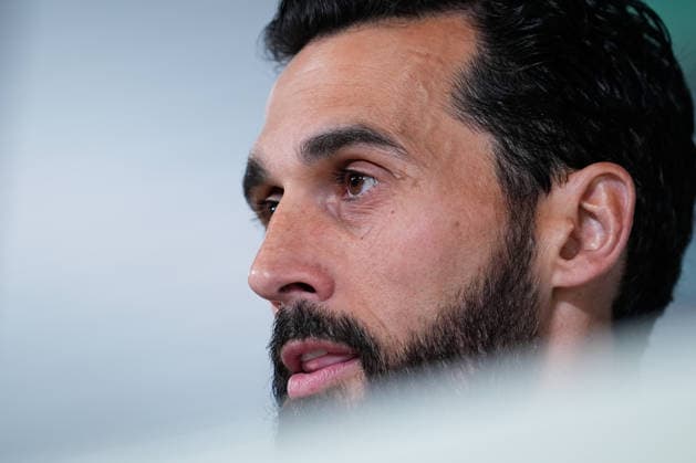 May 16, 2026, Valdebebas, Madrid, Spain: Alvaro Arbeloa, head coach of Real Madrid, attends his press conference, PK, Pressekonferenz during the training day of Real Madrid ahead the Spanish League, LaLiga EA Sports, football match against Sevilla FC at Ciudad Deportiva Real Madrid on May 16, 2026, in Madrid, Spain. Valdebebas Spain - ZUMAa181 20260516_zaa_a181_017 Copyright: xDennisxAgyemanx