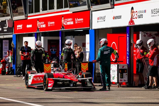 Norman Nato Nissan Formula E Team, 23 second free practice Free Practice 2, Pit Lane, Pit Boost Practice, ABB FIA Formula E World Championship, Monaco e Prix 2026, Monte Carlo, Season 12 2025 26, Round 9, 16 05 2026, ABB FIA Formula E World Championship, Monaco e Prix 2026, Monte Carlo, Season 12 2025 26, Round 9, 16 05 2026 Monte Carlo Copyright: xEibner-Pressefoto LauraxRoemerx EP_LRR