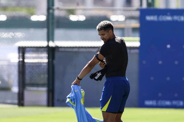 May 16, 2026, Sant Joan Despi, Barcelona, SPAIN: Ronald Araujo during the training day of FC Barcelona, Barca ahead the Spanish League, Laliga EA Sports, football match against Real Betis at Ciudad Esportiva Joan Gamper on May 16, 2026 in Sant Joan Despi, Barcelona, Spain. FC Barcelona Training And press conference, PK, Pressekonferenz - LaLiga EA Sports - ZUMAa181 20260516_zaa_a181_100 Copyright: xJavierxBorregox