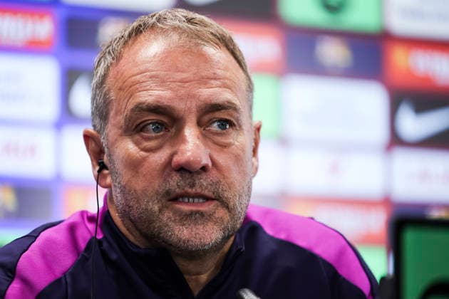 May 16, 2026, Sant Joan Despi, Barcelona, SPAIN: Hansi Flick, head coach of FC Barcelona, Barca attends his press conference, PK, Pressekonferenz during the training day of FC Barcelona ahead the Spanish League, LaLiga EA Sports, football match against Real Betis at Ciudad Esportiva Joan Gamper on May 16, 2026 in Sant Joan Despi, Barcelona, Spain. FC Barcelona Training And Press Conference - LaLiga EA Sports - ZUMAa181 20260516_zaa_a181_129 Copyright: xJavierxBorregox