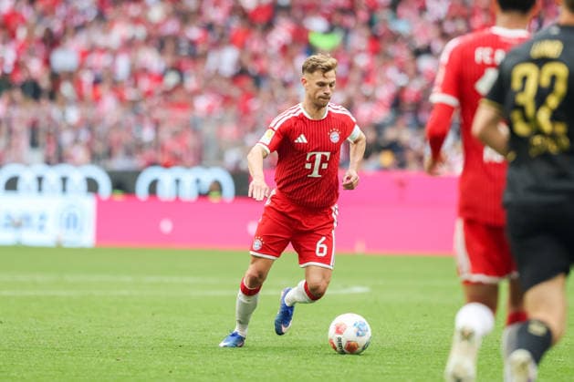 Joshua Kimmich FC Bayern Muenchen, 06 with ball, GER, FC Bayern Muenchen vs 1 FC Koeln, Football, Bundesliga, Matchday 34, Season 2025 2026, 16 05 2026, DFL DFB REGULATIONS PROHIBIT ANY USE OF PHOTOGRAPHS as IMAGE SEQUENCES and or QUASI VIDEO, GER, FC Bayern Muenchen vs 1 FC Koeln, Football, Bundesliga, Matchday 34, Season 2025 2026, 16 05 2026 Muenchen Copyright: xEibner-Pressefoto JennixMaulx EP_JML