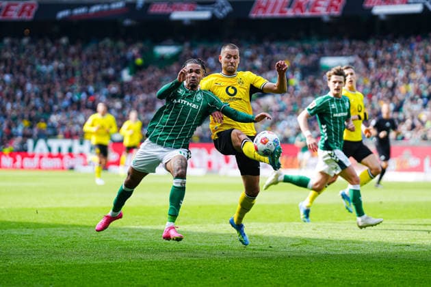 Justin Njinmah SV Werder Bremen, 11 , Waldemar Anton Borussia Dortmund, 03 GER, SV Werder Bremen vs Borussia Dortmund, Football, Bundesliga, Matchday 30, Season 2025 2026, 16 05 2026 DFL REGULATES PROHIBIT ANY USE OF PHOTOGRAPHS AS IMAGE SEQUENCES AND OR QUASI VIDEO GER, SV Werder Bremen vs Borussia Dortmund, Football, Bundesliga, Matchday 30, Season 2025 2026, 16 05 2026 Bremen Copyright: xEibner-Pressefoto MarcelxvonxFehrnx EP_MFN
