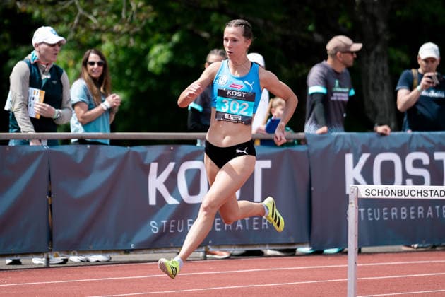Sabrina Heil VfL Sindelfingen, 300m hurdles women, 302 , GER, Leichtathletik, Athletics, Internationales KOST Laeufermeeting, Pliezhausen, 17 05 2026, GER, Leichtathletik, Athletics, Internationales KOST Laeufermeeting, Pliezhausen, 17 05 2026 Pliezhausen Copyright: xStefanxMayerx EP_SMR