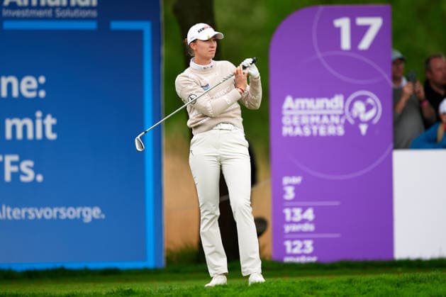 GER, Winsen Luhe , Amundi German Masters, Ladies European Tour LET , 14 05 17 05 2026 , Green Eagle Golf Courses, Round 4, Alexandra Foersterling Germany , Penalty shot on hole 17, Round 4, Saturday 17 05 2026, GER, Winsen Luhe , Amundi German Masters, Ladies European Tour LET , 14 05 17 05 2026 , Green Eagle Golf Courses, Copyright: xClaudiusxRauchx