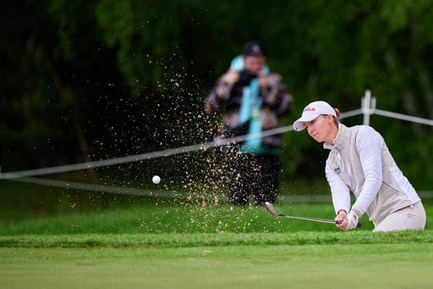 GER, Winsen Luhe , Amundi German Masters, Ladies European Tour LET , 14 05 17 05 2026 , Green Eagle Golf Courses, Round 4, Alexandra Foersterling Germany , from the bunker, Round 4, Saturday 17 05 2026, GER, Winsen Luhe , Amundi German Masters, Ladies European Tour LET , 14 05 17 05 2026 , Green Eagle Golf Courses, Copyright: xClaudiusxRauchx