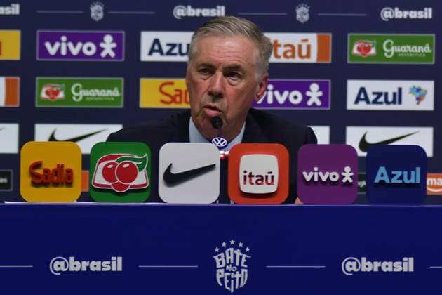 Museum of Tomorrow, Rio de Janeiro (RJ), 05 18 2026 - Sports: Brazil Squad Announcement - Coach Carlos Ancelotti, accompanied by the president of the CBF (Brazilian Football Confederation), Samir Xaud, announces the list of 26 players called up for the 2026 FIFA World Cup, WM, Weltmeisterschaft, Fussball at an event held at the Museum of Tomorrow in Rio de Janeiro, on the afternoon of Monday, May 18. (Photo: Eduardo Carmim Photo Premium SPP) 30930 (Eduardo Carmim SPP) Copyright: xEduardoxCarmimx xSPPx spp-en-EdCa-eduardo_carmim_photo_premium_479249