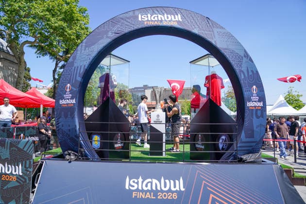 Turkey Football UEFA Europa League 2025 2026, Final in Istanbul SC Freiburg vs Aston Villa Tüpras Stadyumu Istanbul Turkey, Istanbul, Europa League Final 2026, UEFA Europa League, Final 2026, UEFA Europa League Trophy, Cup, Fan Zone, Fan Festival, Eventbranding, Istanbul Final 2026, SC Freiburg, Aston Villa, soccer, football, sports event, soccer fans, fan activation, promotion, event module, branding area, UEFA branding, Turkish flags, public event, trophy experience, photo point, major event, media event, European Cup, open air event, soccer culture, sports tourism Copyright: xJOERANxSTEINSIEKx