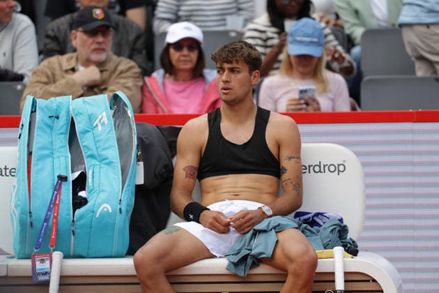 2026 05 19, xFSx, Bitpanda Open Hamburg ATP500, round of 16, mens tennis tournament in Hamburg , Am Rothembaum in Hamburg , Flavio Cobolli ITA disappointed, disappointed looking, dissapointed, sad, frustrated, frustrated, frustrated Copyright: HMBxMedia FernandoxSoares