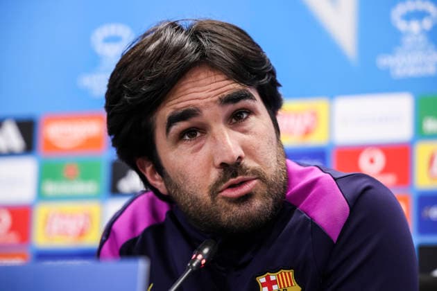 May 19, 2026, Sant Joan Despi, Barcelona, SPAIN: Pere Romeu, head coach attends his press conference, PK, Pressekonferenz during the training day of FC Barcelona, Barca ahead UEFA Women Champions League 2025 26, Final football match against OL Lyonnes at Ciutat Esportiva Joan Gamper on May 19, 2026 in Sant Joan Despi, Barcelona, Spain. FC Barcelona Training And Media Day - UEFA Women Champions League 2025 26 Final - ZUMAa181 20260519_zaa_a181_130 Copyright: xJavierxBorregox