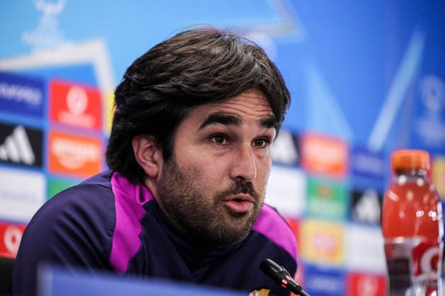 May 19, 2026, Sant Joan Despi, Barcelona, SPAIN: Pere Romeu, head coach attends his press conference, PK, Pressekonferenz during the training day of FC Barcelona, Barca ahead UEFA Women Champions League 2025 26, Final football match against OL Lyonnes at Ciutat Esportiva Joan Gamper on May 19, 2026 in Sant Joan Despi, Barcelona, Spain. FC Barcelona Training And Media Day - UEFA Women Champions League 2025 26 Final - ZUMAa181 20260519_zaa_a181_138 Copyright: xJavierxBorregox
