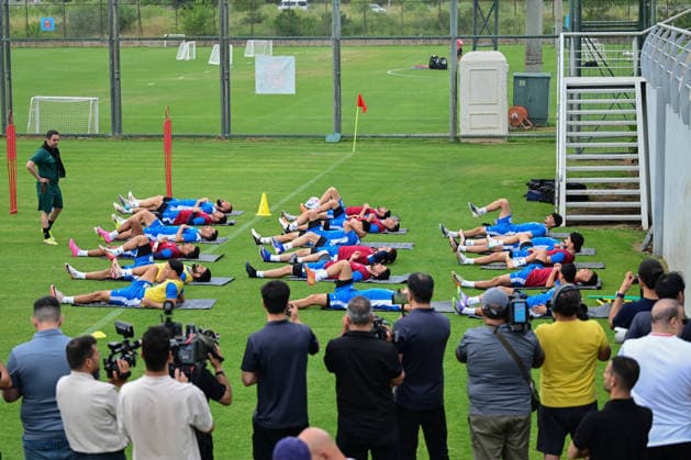 Iran National Football Team starts preparations in Turkiye s Antalya ahead of 2026 FIFA World Cup, WM, Weltmeisterschaft, Fussball ANTALYA, TURKIYE - MAY 19: Members of the Iran National Football Team take part in a training session at the Mardan Sports Complex in Antalya, Turkiye on May 19, 2026. The national team, Nationalteam launched their training camp in southern Turkiye to prepare for the upcoming 2026 FIFA World Cup, jointly hosted by the United States, Canada, and Mexico. Orhan Cicek Anadolu Antalya Turkey. Editorial use only. Please get in touch for any other usage. Copyright: x2026xAnadoluxOrhanxCicekx