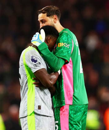 Marc Guehi of Manchester City and Gianluigi Donnarumma of Manchester City. AFC Bournemouth v Manchester City, Premier League, Football, Vitality Stadium, Bournemouth, UK - 19 May 2026Bournemouth Vitality Stadium United Kingdom EDITORIAL USE ONLY No use with unauthorised audio, video, data, fixture lists, club league logos or live services. Online in-match use limited to 120 images, no video emulation. No use in betting, games or single club league player publications. Copyright: xJamesxMarsh Shutterstockx 16881288bk