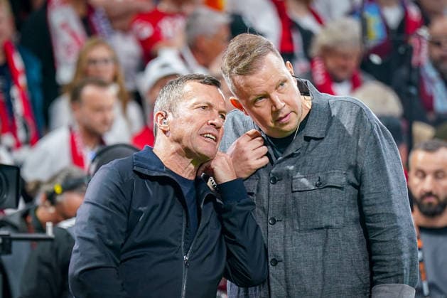 Turkey Football UEFA Europa League 2025 2026, Final in Istanbul SC Freiburg vs Aston Villa Tüpras Stadyumu Istanbul Lothar Matthäus, Wolff Fuss, RTL, TV experts, TV commentators, soccer analysis, live broadcast, media production, television, sports journalism, expert panel, stadium atmosphere, SC Freiburg fans, soccer evening, media event, international sports reporting, portrait, interview, Tüpras Stadyumu, UEFA Europa League, German media, emotions, Turkey news Copyright: xJOERANxSTEINSIEKx
