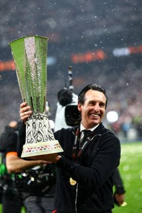 Aston Villa manager Unai Emery with the UEFA Europa League trophy SC Freiburg v Aston Villa, UEFA Europa League, Final, Football, Besiktas Park, Istanbul, Turkiye - 20 May 2026Istanbul Besiktas Park United Kingdom EDITORIAL USE ONLY No use with unauthorised audio, video, data, fixture lists, club league logos or live services. Online in-match use limited to 120 images, no video emulation. No use in betting, games or single club league player publications. Copyright: xJamesxMarsh Shutterstockx 16883157fj