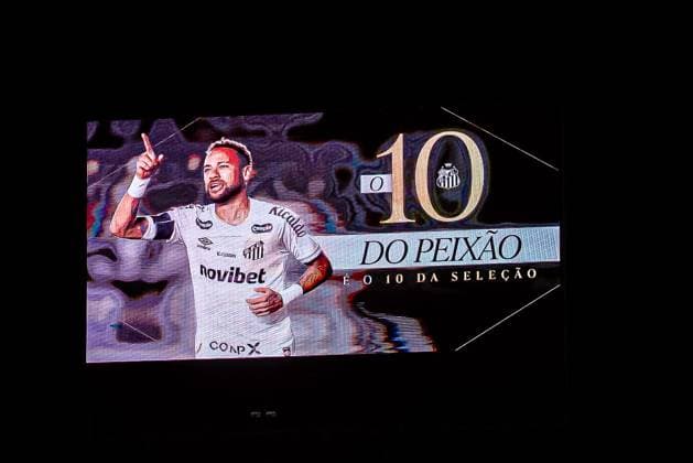 RECORD DATE NOT STATED match between Santos and San Lorenzo for the Copa CONMEBOL Sudamericana Santos (SP), 05 20 2026 - Copa Sudamericana Santos vs San Lorenzo - Neymar s scoreboard before the start of the match between Santos and San Lorenzo for the 2026 Copa CONMEBOL Sudamericana, group stage, round 5, at the Urbano Caldeira stadium, Vila Belmiro, on the evening of Wednesday, May 20, 2026, in Santos, Brazil. Credit: William Oliveira PhD Press TheNews2(Foto: Phd Press Thenews2 imago images) SPO Copyright: xPHDxPRESSx