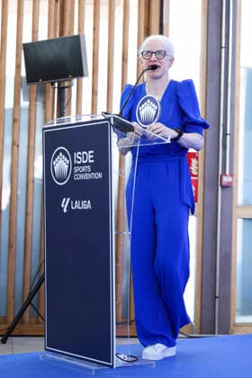 May 21, 2026, Madrid, Madrid, Spain: Susana Rodriguez, Paralympic athlete, received the Lifetime Achievement Award during the 2026 ISC Awards Ceremony, which took place.during the ISDE Sports Convention at the Official College of Architects of Madrid on May 21, 2026, in Madrid, Spain. ISDE Sports Convention - ISC Awards Ceremony - ZUMAa181 20260521_zaa_a181_042 Copyright: xIrinaxR.xHipolitox