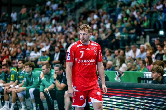 David Mandic MT Melsungen, 07 , SC DHfK Leipzig vs MT Melsungen, Handball, 1 Bundesliga, 32 Matchday, Season 2025 2026, 21 05 2026, SC DHfK Leipzig vs MT Meslungen, Handball, 1 Bundesliga, 32 Matchday, Season 2025 2026, 21 05 2026 Leipzig Copyright: xEibner-Pressefoto LauraxRoemerx EP_LRR