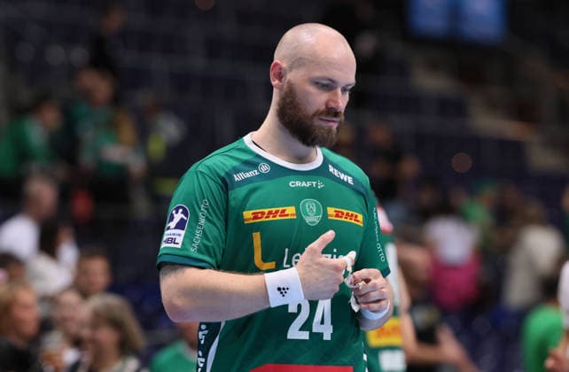 Leipzig, 21 05 2026, Arena Leipzig, Handball, Bundesliga, 32 Spieltag , SC DHfK Leipzig vs MT Melsungen 27 33 12 13 , Im Bild Enttäuschung bei Leipzig Moritz Preuss 24, Leipzig , Nur zur redaktionellen Nutzung Only editorial use , DHB HBL regulations prohibit any use of photographs as image sequences and or quasi video ,