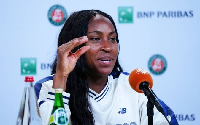 Coco Gauff during her press conference, PK, Pressekonferenz French Open Tennis, Friday Previews, Qualifying and Practice, Tennis, Roland Garros, Paris, France - 22 May 2026Paris Roland Garros France EDITORIAL USE ONLY No use with unauthorised audio, video, data, fixture lists, club league logos or live services. Online in-match use limited to 120 images, no video emulation. No use in betting, games or single club league player publications. Copyright: xJavierxGarcia Shutterstockx 16887306ak