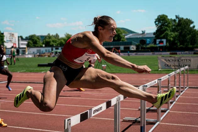 Franziska Schuster TSV Bayer 04 Leverkusen, 5, 100m hurdles women , GER, Leichtathletik, Athletics, Kurpfalz Gala, Weinheim, 23 05 2026, GER, Leichtathletik, Athletics, Kurpfalz Gala, Weinheim, 23 05 2026 Weinheim Copyright: xStefanxMayerx EP_SMR