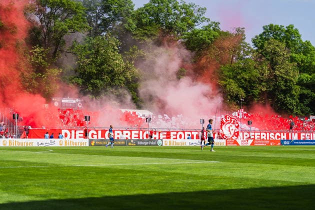Fortuna Koeln Fans Phyro Fortuna Köln vs FC Viktoria Köln, Football, Landespokal Mittelrhein 2025 26, Final, Season 2025 26, 23 05 2026, Fortuna Köln vs FC Viktoria Köln, Football, Landespokal Mittelrhein, Final, Season 2025 26, 23 05 2026 Köln Copyright: xEibner-Pressefoto LukasxBaldygax EP_LBA