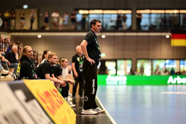 Nico Kiener Co Coach, FRISCH AUF Göppingen Buxtehuder SV vs FRISCH AUF Göppingen, Handball, Women, 1 Bundesliga, Play Offs, Season 2025 2026, 23 05 2026 Buxtehuder SV vs FRISCH AUF Göppingen, Handball, Women, 1 Bundesliga, Play Offs, Season 2025 2026, 23 05 2026 Buxtehude Copyright: xEibner-Pressefoto FelixxSchlikisx EP_SLK