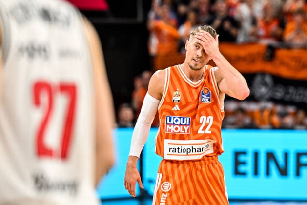 GER, BBL, Playoffs, ratiopharm Ulm vs BMA365 Bamberg Baskets 23 05 2026, ratiopharm arena, New Ulm, GER, BBL, Playoffs, ratiopharm Ulm vs BMA365 Bamberg Baskets, in the picture Thomas Klepeisz Ulm, 22 nordphotoxGmbHx xHafner nph00200