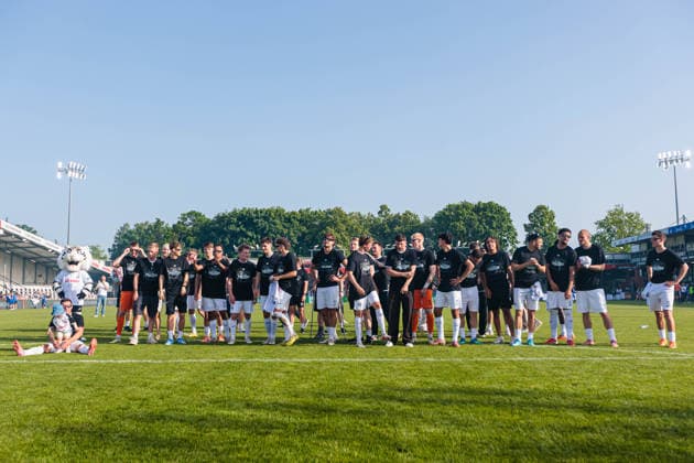 The SC Verl team celebrates after winning the final of the Krombacher Westfalenpokal GER, SC Verl vs SF Lotte, Football, Westfalenpokal, Final, Season 2025 2026, 23 05 2026 DFL Regulations prohibit any use of photographers as image sequences and or quasi video GER, SC Verl vs SF Lotte, Football, Westfalenpokal, Final, Season 2025 2026, 23 05 2026 Verl Copyright: xEibner-Pressefoto JanxRollingerx EP_JSK