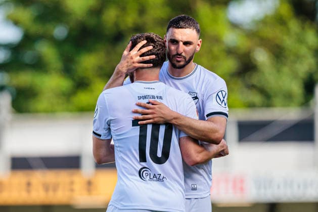L R Berkan Taz SC Verl, 10 is substituted for the last time at SC Verl and is seen off by Oualid Mhamdi SC Verl, 20 GER, SC Verl vs SF Lotte, Football, Westfalenpokal, Final, 2025 2026 Season, 23 05 2026 DFL Regulations prohibit any use of photographers as image sequences and or quasi video GER, SC Verl vs SF Lotte, Football, Westfalenpokal, Final, 2025 2026 Season, 23 05 2026 Verl Copyright: xEibner-Pressefoto JanxRollingerx EP_JSK
