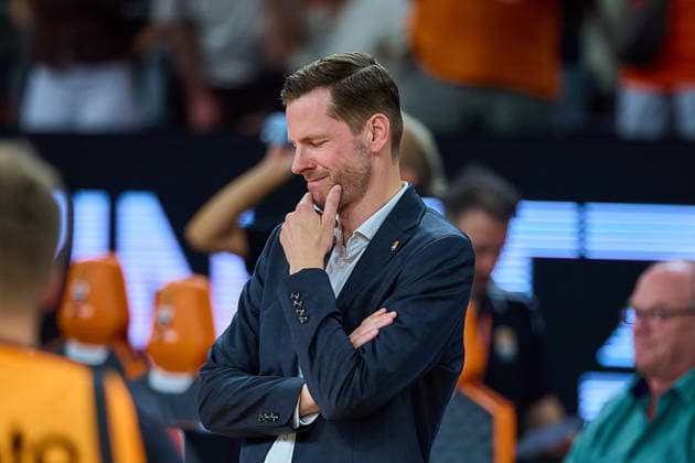 Thorsten Leibenath ratiopharm ulm, Sports Director pensive GER, ratiopharm ulm vs Bamberg Baskets, Basketball, Playoffs, Quarterfinals, 3 Match, EasyCredit BBL, Season 2025 2026, 23 05 2026 GER, ratiopharm ulm vs Bamberg Baskets, Basketball, Playoffs, Quarterfinals, 3 Match, EasyCredit BBL, Season 2025 2026, 23 05 2026 New Ulm Copyright: xEibner-Pressefoto GeraldxOelze-dexStoppanyx EP_ODS