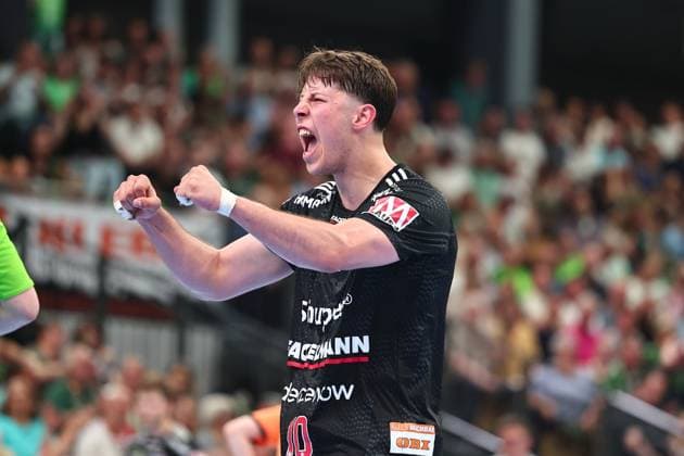 Florian Scheerer HC Erlangen, 10 ballt die Faeuste GER, HSG Wetzlar vs HC Erlangen, Handball, 1 Bundesliga, 32 Spieltag, Spielzeit 2025 2026, 23 05 2026 GER, HSG Wetzlar vs HC Erlangen, Handball, 1 Bundesliga, 32 Spieltag, Spielzeit 2025 2026, 23 05 2026 Wetzlar Copyright: xEibner-Pressefoto RenexWeissx EP_RWS