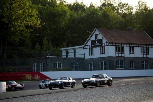 LE MANS CLASSIC SERIES 2026 - SPA-CLASSIC 72 HYETT Ross (gbr), HYETT Nick (gbr), Jaguar E-Type 3.8 1965, Sixties Endurance, action and 188 ROLNER Andreas (dnk), ROLNER Lars (dnk), Ferrari 275 GTB 1965, Sixties Endurance during the 2026 Spa-Classic, 2nd round of the Le Mans Classic Series 2026, from May 22 to 24 in Circuit de Spa-Francorchamps, in Stavelot, Belgium - StavelotBelgium Copyright: xDamienxSaulnierx