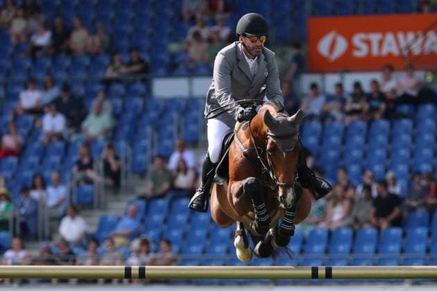Philipp Weishaupt GER with horse Aberdeen Z, 2nd place, best German, S9 Preis des Handwerks, Youngster Tour Final, CSIYH1 show jumping competition with jump-off for young horses, World Equestrian Festival, TSCHIO Aachen 2026, TSCHIO instead of CHIO 2026, Aachener Soers, 22 to 24 May 2026, equestrian sport, 24 05 2026, Aachener Soers Germany