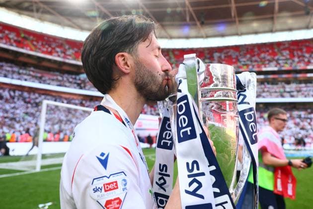 Josh Sheehan of Bolton Wanderers celebrates at the end of the match Bolton Wanderers v Stockport County, EFL Sky Bet League One, Play-Off Final, Football, Wembley Stadium, London, UK - 24 May 2026London Wembley Stadium United Kingdom EDITORIAL USE ONLY No use with unauthorised audio, video, data, fixture lists, club league logos or live services. Online in-match use limited to 120 images, no video emulation. No use in betting, games or single club league player publications. Copyright: xPaulxCurrie Shutterstockx 16889803kc