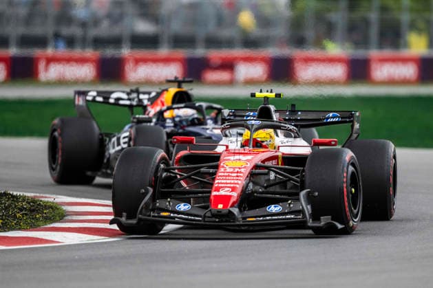 F1 - CANADIAN GRAND PRIX 2026 44 HAMILTON Lewis (gbr), Scuderia Ferrari SF-26, 03 VERSTAPPEN Max (nld), Red Bull Racing Ford RB22, action during the Formula 1 Grand Prix du Canada 2026, 5th round of the 2026 Formula One World Championship, WM, Weltmeisterschaft from May 22 to 24, 2026 on the Circuit Gilles Villeneuve, in Montrà al, Canada - Montrà alCanada Copyright: xCharlyxLopezx