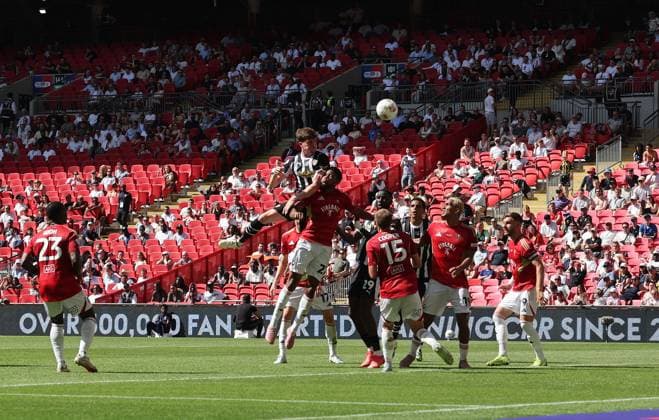 Lucas Ness of Notts County scores the second goal 2-0 Notts County v Salford City, EFL Sky Bet League Two, Play-Off Final, Football, Wembley Stadium, London, UK - 25 May 2026London Wembley Stadium United Kingdom EDITORIAL USE ONLY No use with unauthorised audio, video, data, fixture lists, club league logos or live services. Online in-match use limited to 120 images, no video emulation. No use in betting, games or single club league player publications. Copyright: xAndrewxFosker Shutterstockx 16889937bj