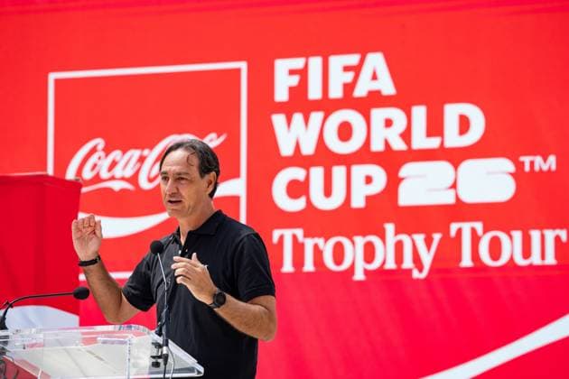 May 25, 2026, Toronto, On, Canada: FIFA legend Alessandro Nesta speaks during a FIFA World Cup, WM, Weltmeisterschaft, Fussball Trophy Tour event at Nathan Phillips Square in Toronto on Monday, May 25, 2026. Canada News - May 25, 2026 - ZUMAc35_ 20260525_zaf_c35_062 Copyright: xArlynxMcadoreyx
