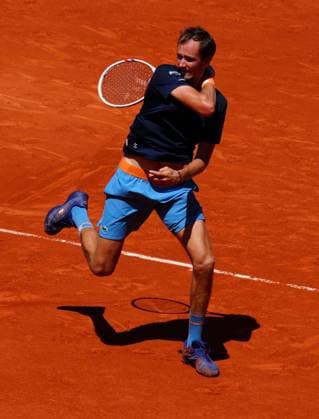 Daniil Medvedev in first round action French Open Tennis, Day Three, Tennis, Roland Garros, Paris, France - 26 May 2026Paris Roland Garros France EDITORIAL USE ONLY No use with unauthorised audio, video, data, fixture lists, club league logos or live services. Online in-match use limited to 120 images, no video emulation. No use in betting, games or single club league player publications. Copyright: xJavierxGarcia Shutterstockx 16898258as