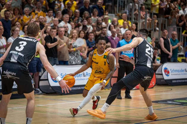, GER, Bozic Estriche Knights Kirchheim vs Giessen 46ers, BARMER 2 Basketball Bundesliga, Playoffs Semifinal Game 3, Season 2025 2026, 26 05 2026 GER, Bozic Estriche Knights Kirchheim vs Giessen 46ers, BARMER 2 Basketball Bundesliga, Playoffs Semifinal Game 3, Season 2025 2026, 26 05 2026 Goeppingen Copyright: xEibner-Pressefoto NinaxSanderx EP_NSR