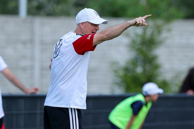 Coach Christian Woerns Germany gestures, UEFA Under 19 friendly, Slovakia v Germany, MOL Academy on May 27, 2026 in Dunajska Streda, Slovakia Photo by Marco Steinbrenner DeFodi Images Coach Christian Woerns Germany gestures, UEFA Under 19 friendly, Slovakia v Germany, MOL Academy, May 27, 2026 in Dunajska Streda, Slovakia Photo by Marco Steinbrenner DeFodi Images