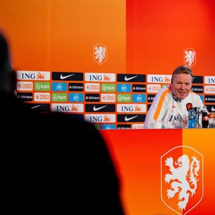 ZEIST , 27-05-2026 , KNVB Campus , season 2025 2026 , Dutch football , press conference, PK, Pressekonferenz , picture shows Netherlands head coach Ronald Koeman during a press conference for the Netherlands FIFA World Cup, WM, Weltmeisterschaft, Fussball 2026 squad announcement Press Conference Ronald Koeman x203994895x Copyright: