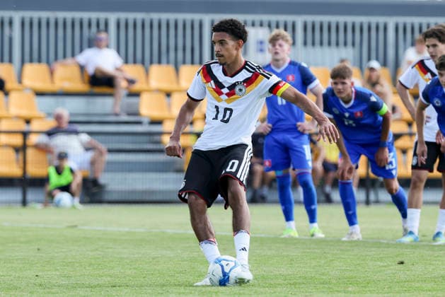 Francis Onyeka Germany converts the penalty to make it 2 3, UEFA Under 19 friendly, Slovakia v Germany, MOL Academy on 27 May 2026 in Dunajska Streda, Slovakia Photo by Marco Steinbrenner DeFodi Images Francis Onyeka Germany converts the penalty to make it 2 3, UEFA Under 19 friendly, Slovakia v Germany, MOL Academy, May 27, 2026 in Dunajska Streda, Slovakia Photo by Marco Steinbrenner DeFodi Images