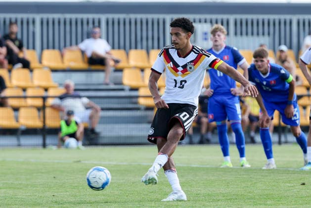 Francis Onyeka Germany converts the penalty to make it 2 3, UEFA Under 19 friendly, Slovakia v Germany, MOL Academy on 27 May 2026 in Dunajska Streda, Slovakia Photo by Marco Steinbrenner DeFodi Images Francis Onyeka Germany converts the penalty to make it 2 3, UEFA Under 19 friendly, Slovakia v Germany, MOL Academy, May 27, 2026 in Dunajska Streda, Slovakia Photo by Marco Steinbrenner DeFodi Images
