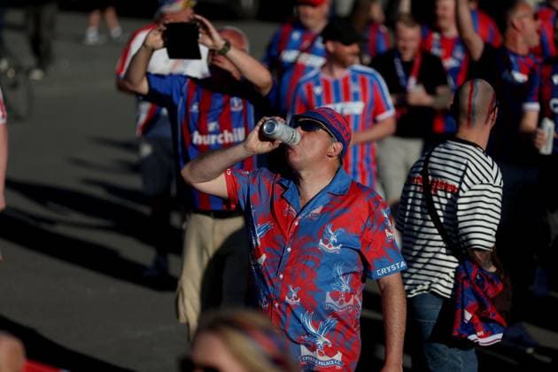 Crystal Palace supporters arrive at The Red Bull Arena Leipzig Crystal Palace v Rayo Vallecano, UEFA Conference League, Final, Football, Red Bull Arena, Leipzig, Germany - 27 May 2026Leipzig Red Bull Arena Germany EDITORIAL USE ONLY No use with unauthorised audio, video, data, fixture lists, club league logos or live services. Online in-match use limited to 120 images, no video emulation. No use in betting, games or single club league player publications. Copyright: xKieranxMcManus Shutterstockx 16898266ag