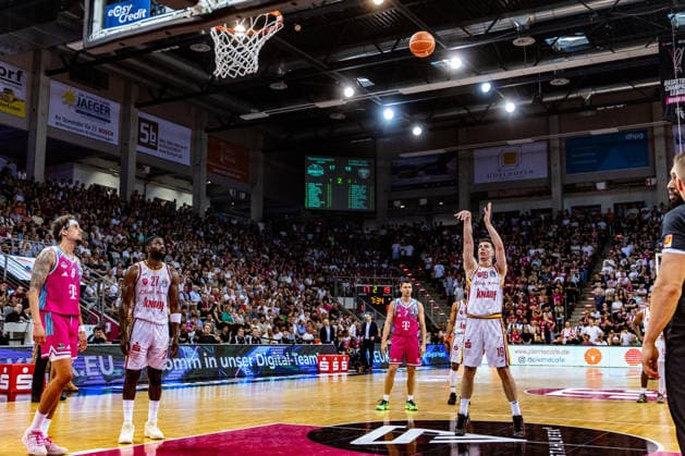 Christian Skladanowski Fitness First Wuerzburg Baskets, 19 at free throw Telekom Baskets Bonn vs Fitness First Wuerzburg Baskets, Basketball, easy Credit BBL, Playoffs, Quarterfinals, Matchday 5, 2025 2026, 27 05 2026 Telekom Baskets Bonn vs Fitness First Wuerzburg Baskets, Basketball, easy Credit BBL, Playoffs, Quarterfinals, Matchday 5, 2025 2026, 27 05 2026 Bonn Copyright: xEibner-Pressefoto GerhardxWingenx EP_GWR